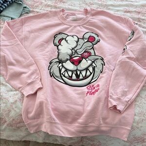 Six Flags Pink Graphic Sweatshirt